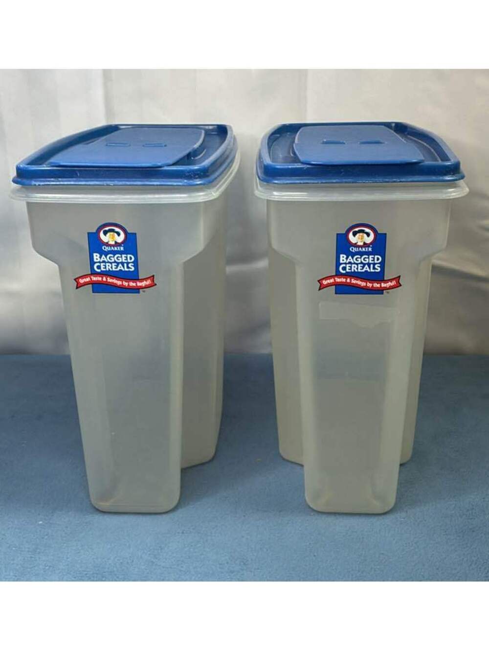 Quaker Bagged Cereal Containers - Set of 2
